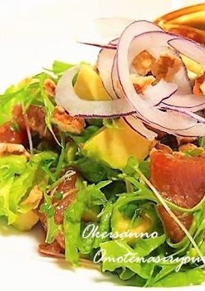 マグロの漬けとアボカドの中華風サラダ-レシピのメイン写真