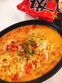 イタリアン風!辛ラーメンスープパスタ-レシピのメイン写真