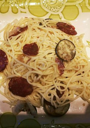 糖質オフサラミとなすのペペロンチーノ-レシピのメイン写真