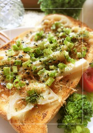 レンコンの胡麻＊味噌＊おかかトースト-レシピのメイン写真