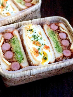 キーマカレーとウインナーのトーストサンド-レシピのメイン写真