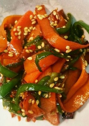 簡単に☆人参とピーマンのきんぴら-レシピのメイン写真