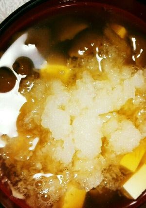 こぶおろしでナメコ豆腐汁-レシピのメイン写真