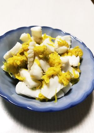 食用菊とイカの酢の物-レシピのメイン写真