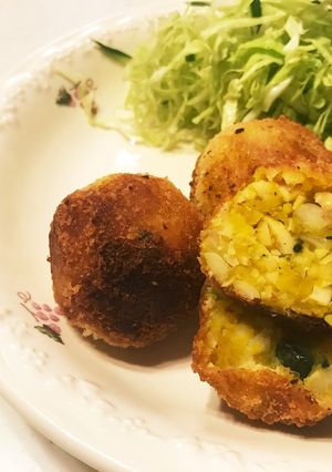 大豆とカボチャのヘルシーコロッケ-レシピのメイン写真