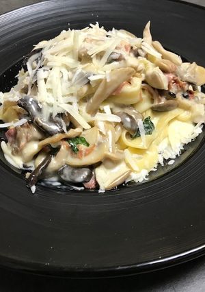 たっぷりきのこのクリームチーズパスタ-レシピのメイン写真
