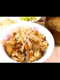 おこげ♡ルクルーゼ鶏こぼうの炊き込みご飯-レシピのメイン写真