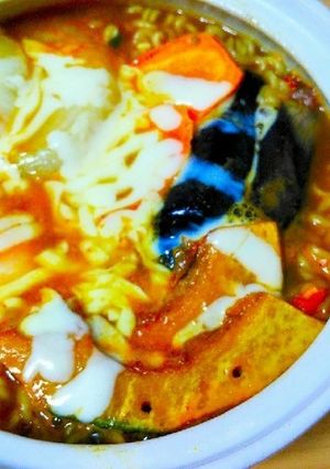 ゴロっと野菜☆スープカレー風鍋焼ラーメン-レシピのメイン写真