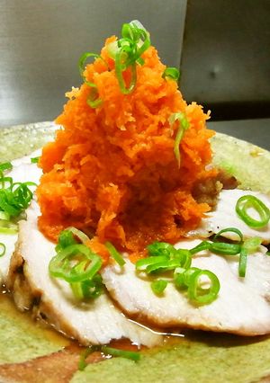 塩糀豚のにんじんこぶおろし乗っけ☆-レシピのメイン写真