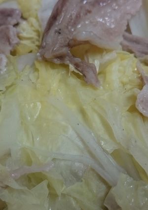 気軽に主菜♪レンジで豚肉と白菜の蒸し物-レシピのメイン写真