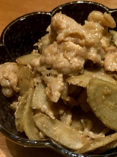豚肉とゴボウの甘辛味噌ポン酢炒め-レシピのメイン写真