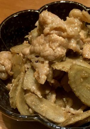 豚肉とゴボウの甘辛味噌ポン酢炒め-レシピのメイン写真