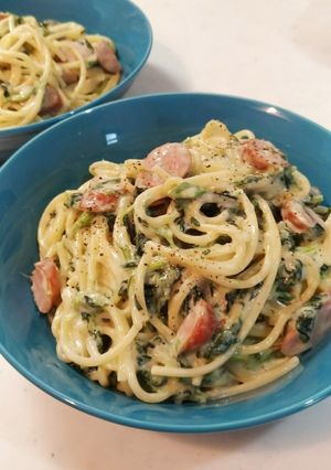 15分ランチ☆ほうれん草のクリームパスタ-レシピのメイン写真