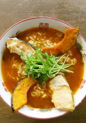 甘辛！？カボチャ辛ラーメン-レシピのメイン写真
