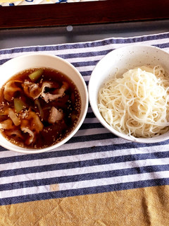 ちゃちゃっと温か肉汁ソーメン☆-レシピのメイン写真