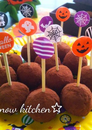 簡単ハロウィン☆メープルかぼちゃトリュフ-レシピのメイン写真