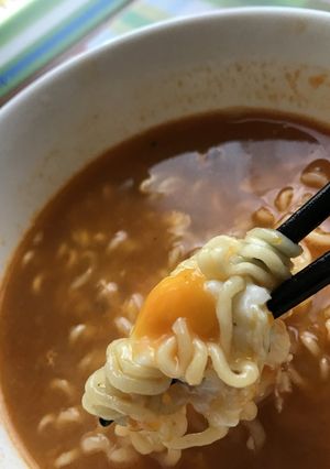 玉子でまろやか辛ラーメン-レシピのメイン写真