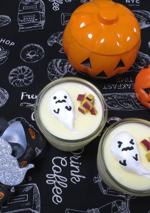 【ハロウィン】おばけのさつまいもプリン♪-レシピのメイン写真