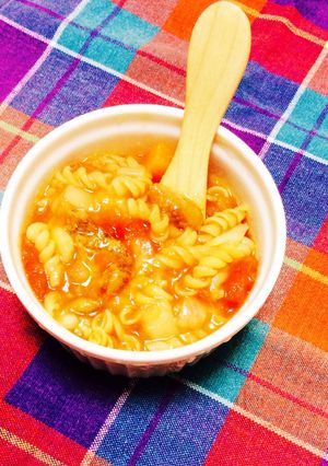 焼き鳥缶&トマト缶でマカロニトマトスープ-レシピのメイン写真