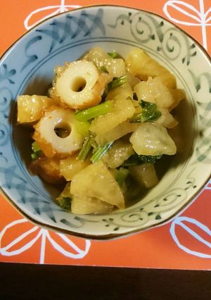 少ーし残った大根とかぶの葉の煮物-レシピのメイン写真