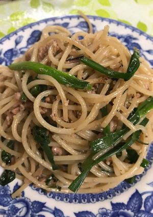 簡単美味しいイカの塩辛パスタ♪-レシピのメイン写真