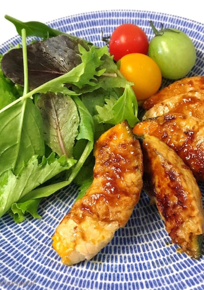 簡単♡かぼちゃの肉巻き♡オイマヨ焼き♡-レシピのメイン写真