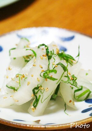 超簡単☆大根と青じその即席漬け-レシピのメイン写真
