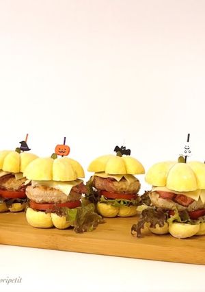 かぼちゃパンdeハンバーガー♡-レシピのメイン写真