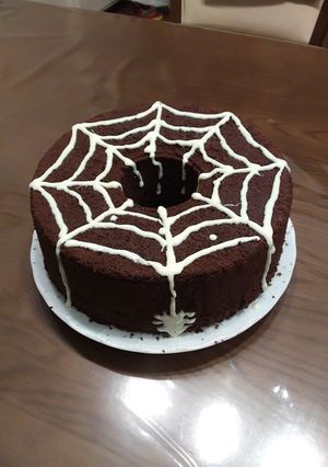 ハロウィン　チョコアシフォンケーキ-レシピのメイン写真
