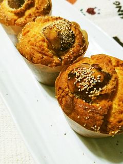 さつまいもと栗の秋マフイン-レシピのメイン写真