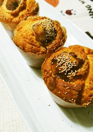さつまいもと栗の秋マフイン-レシピのメイン写真