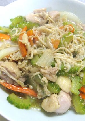 簡単　鶏もも肉ゴーヤ炒め-レシピのメイン写真