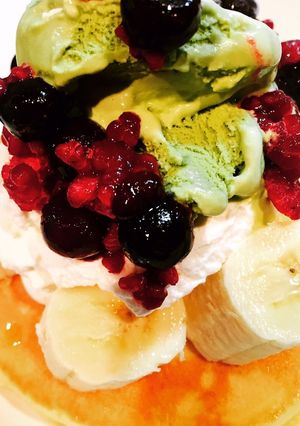 お誕生日のパンケーキ-レシピのメイン写真