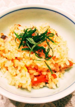 トマトの出汁で！夏の炊き込みご飯-レシピのメイン写真