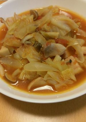 鶏肉とキャベツのトマト煮込みスープ-レシピのメイン写真