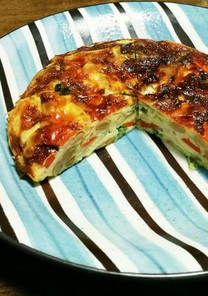 炊飯器様々☆初心者スパニッシュオムレツ-レシピのメイン写真