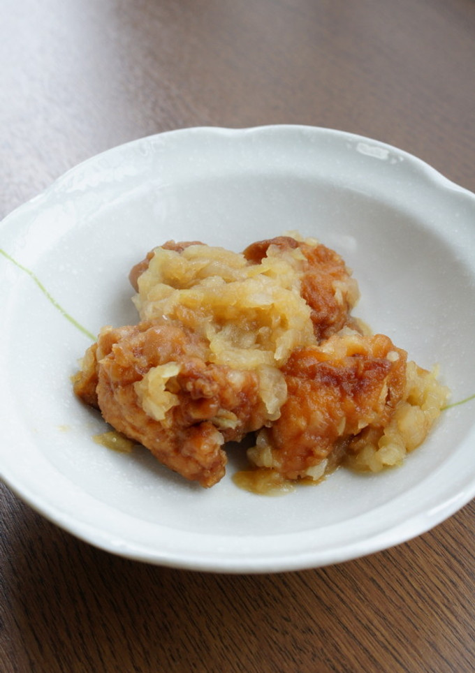 唐揚げの玉ねぎこぶおろしの煮物-レシピのメイン写真