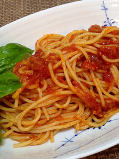フライパンで簡単♪トマトスパゲティ-レシピのメイン写真