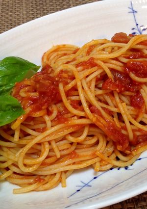 フライパンで簡単♪トマトスパゲティ-レシピのメイン写真