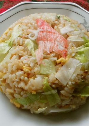 カニカマとレタスのチャーハン!-レシピのメイン写真