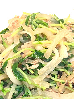 ポン酢味の常備菜!豆苗と大根のツナ炒め-レシピのメイン写真