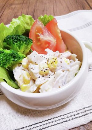 簡単付け合せ☆スライス蓮根のサラダ-レシピのメイン写真