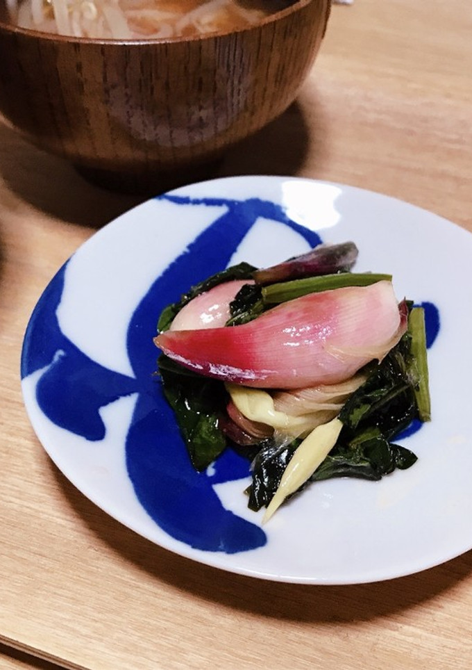 ほうれん草とみょうがの甘酢炒め-レシピのメイン写真