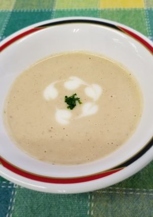 高齢者向け　きのこと大豆の豆乳ポタージュ-レシピのメイン写真