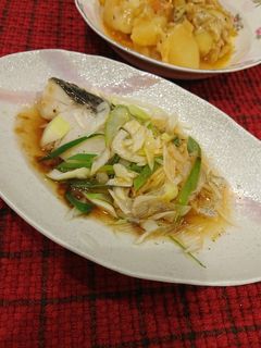 中華風⭐鱈(白身魚)のレンジ蒸し-レシピのメイン写真