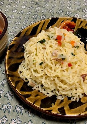 辛ラーメンのコシを楽しむ旨辛つけ麺♪-レシピのメイン写真