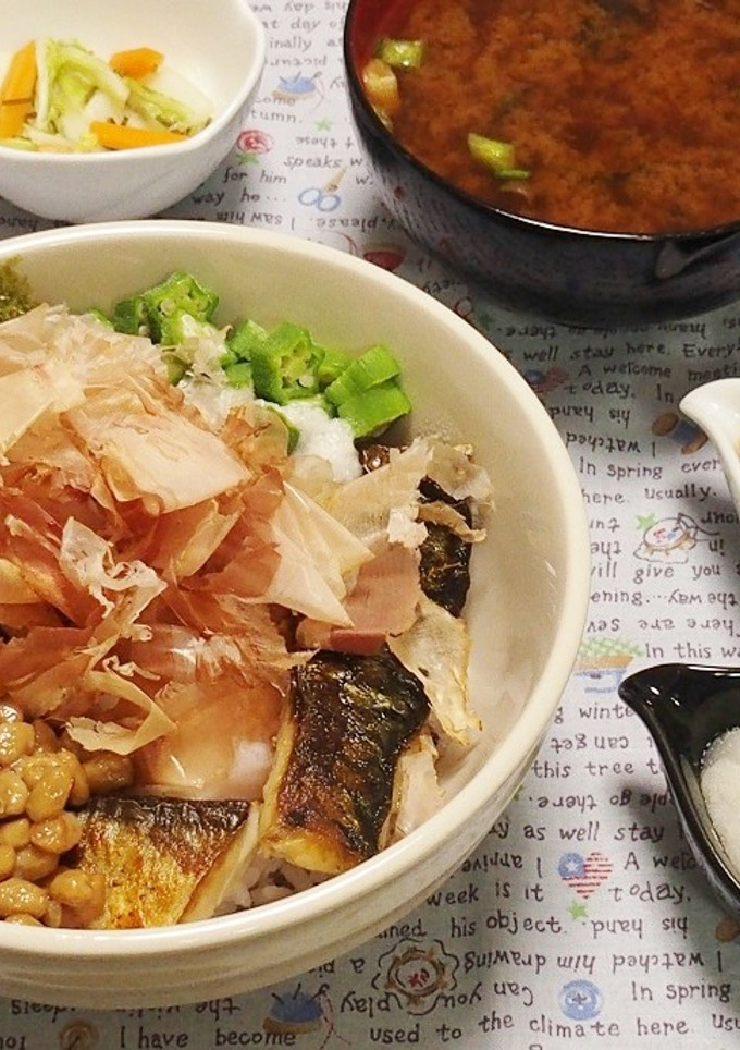 焼きさばのねばとろ丼-レシピのメイン写真
