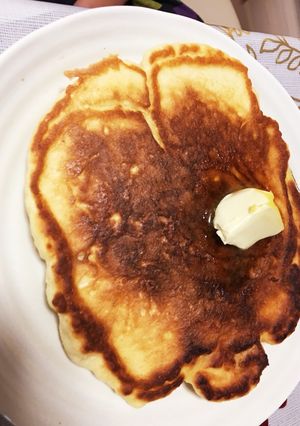モチっと簡単モチ餅ホットケーキ 美味しい-レシピのメイン写真