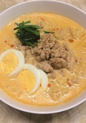 豆乳でなめらか辛みの辛ラーメン-レシピのメイン写真