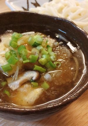 揚げ出し豆腐入り☆こぶおろしつけ汁うどん-レシピのメイン写真